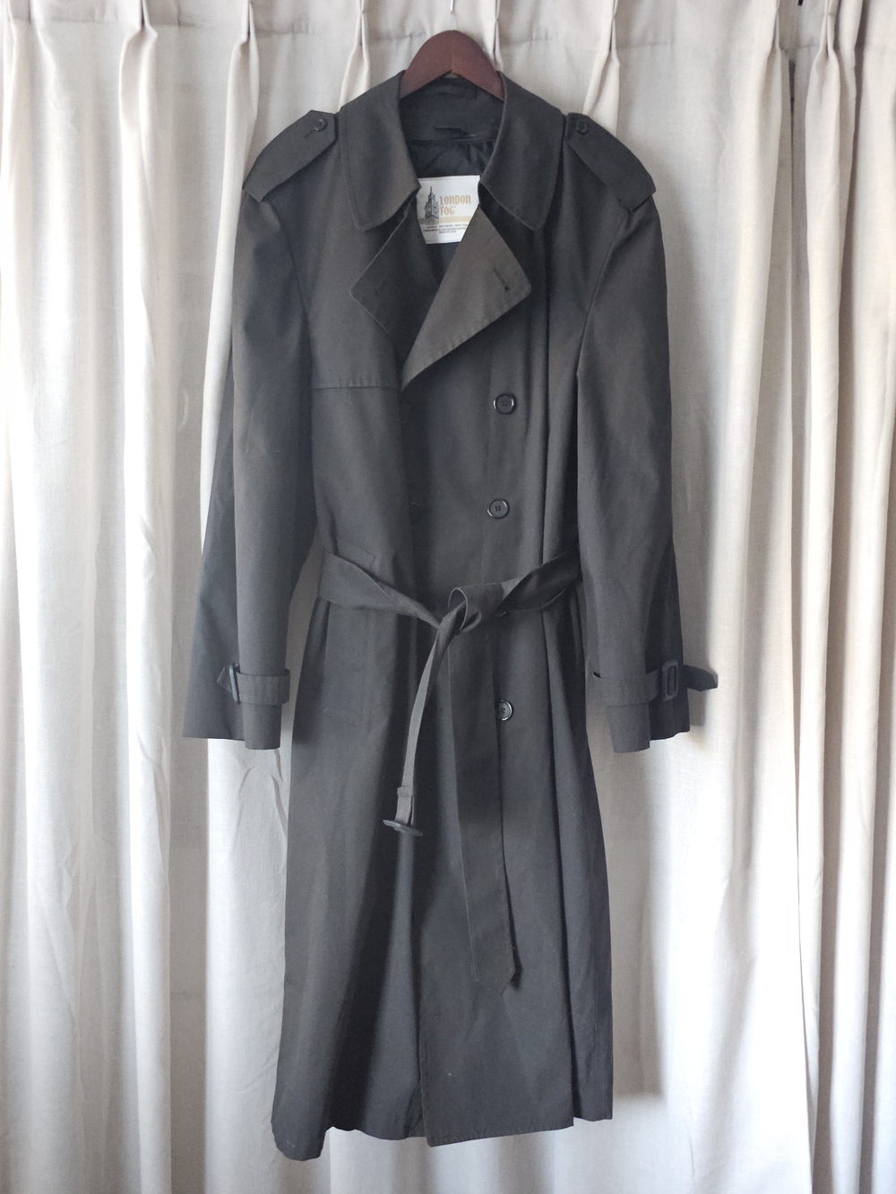 Vintage London Fog Wamsutta Men’s Trench Coat 44R Made USA 3M Thinsulate